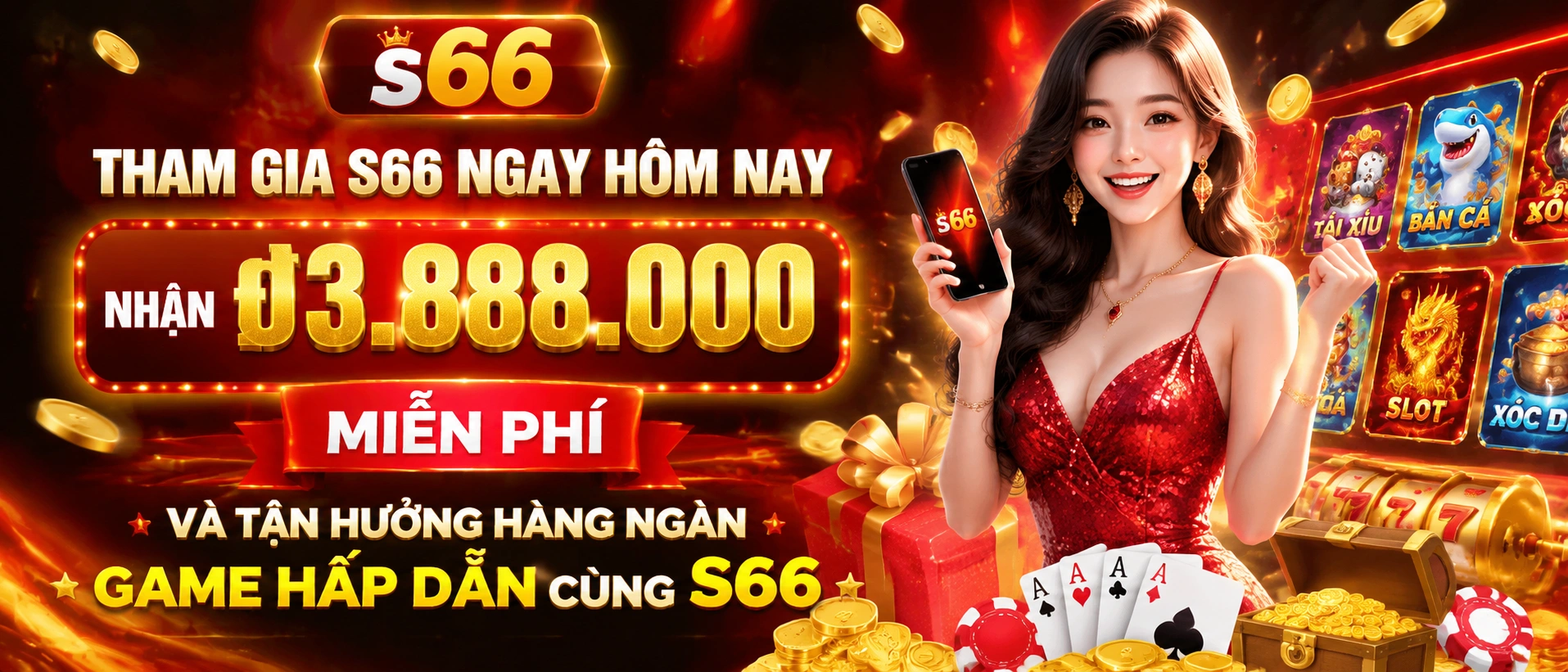 Game bài poker và baccarat S66