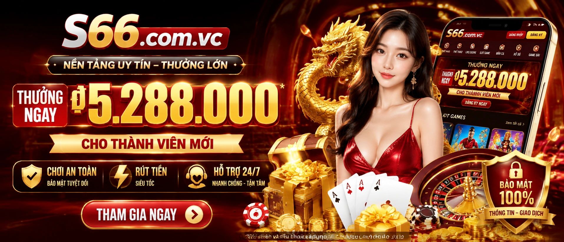 S66 ưu đãi thành viên và khu VIP