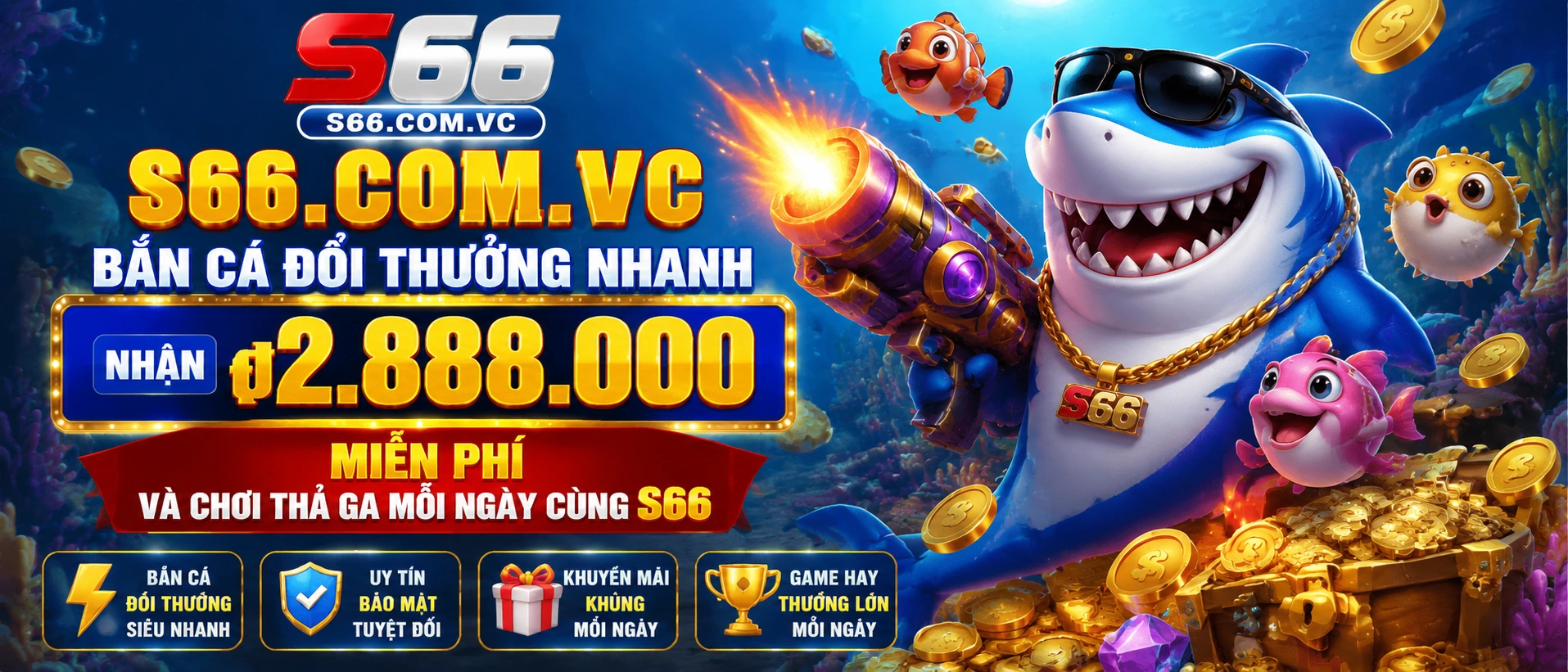 S66 Bắn Cá visual đại dương và sảnh game