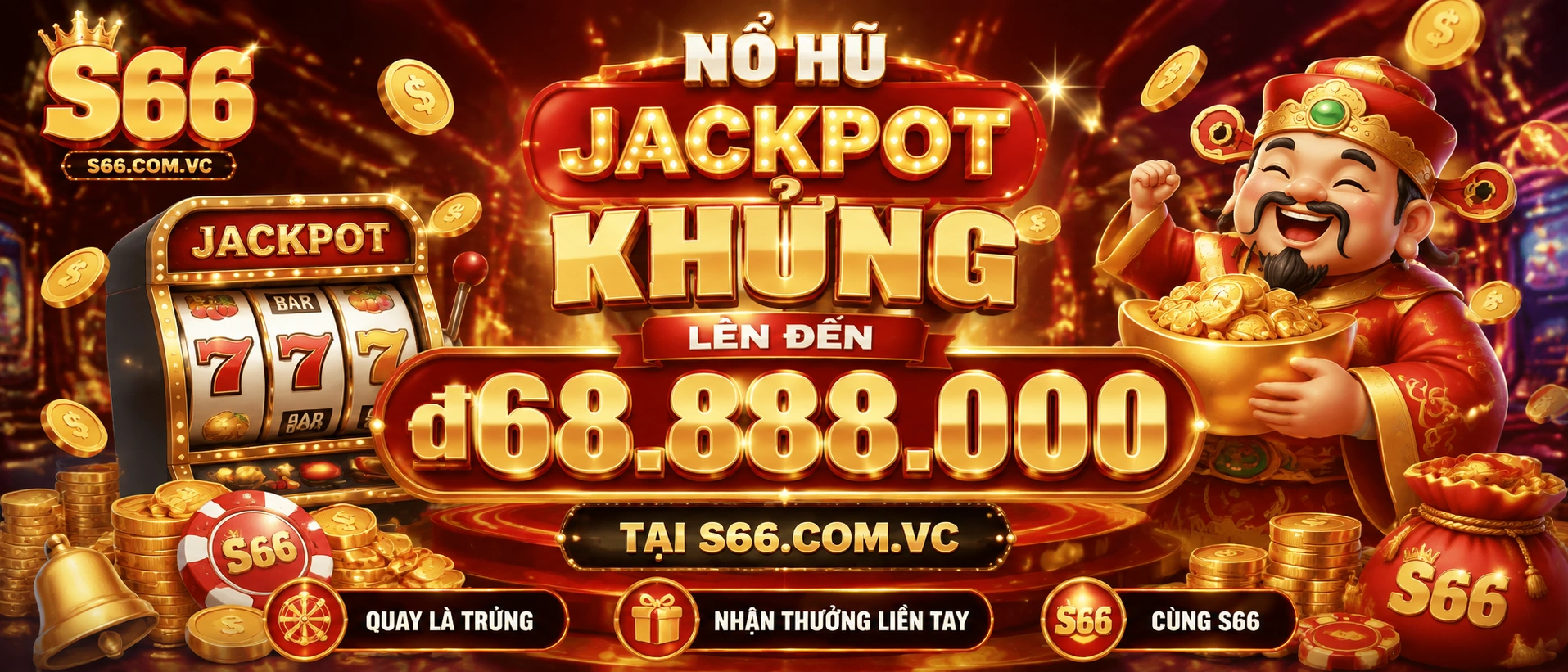 Màn hình game Nổ Hũ S66 với giao diện slot rõ ràng