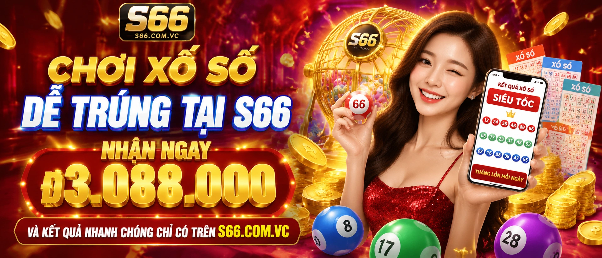 Bảng xổ số S66 theo khu vực miền Bắc miền Nam miền Trung