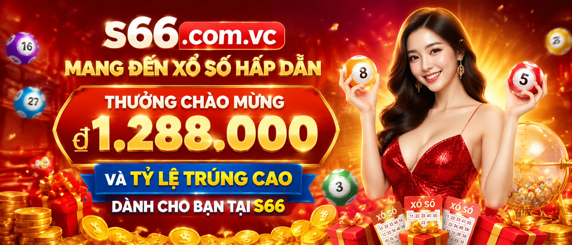 Giao diện Xổ Số S66 hiển thị kết quả và khu vực xổ số